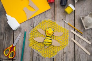 Egg Carton Bee Craft