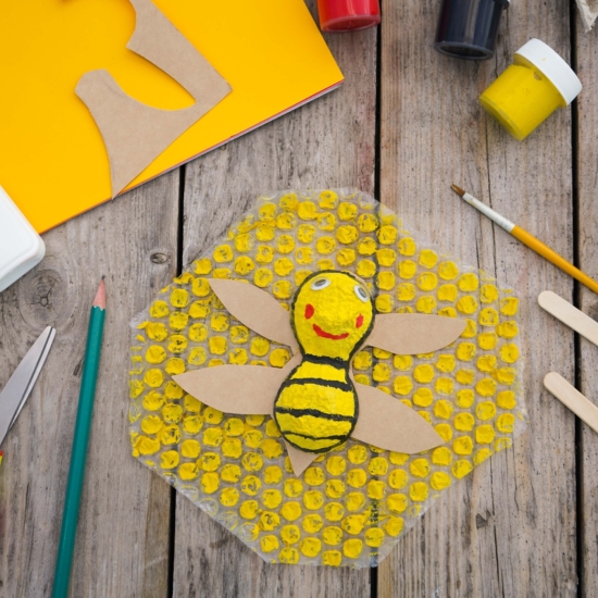 Egg Carton Bee Craft